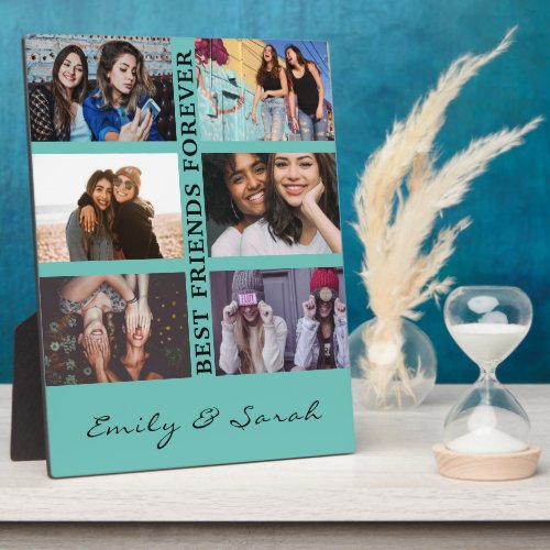 Best Friend Forever Custom 6 Photo collage  Name Plaque