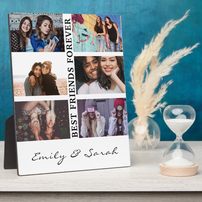 Best Friend Forever Custom 6 Photo collage & Name Plaque (Side)