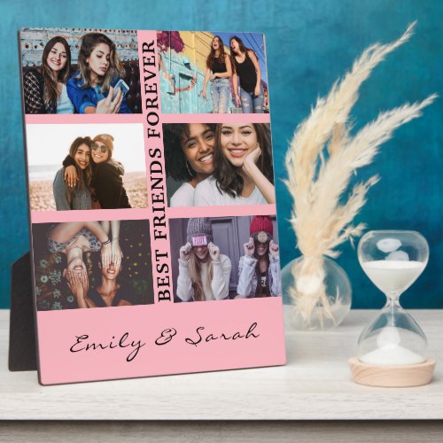Best Friend Forever Custom 6 Photo collage  Name Plaque
