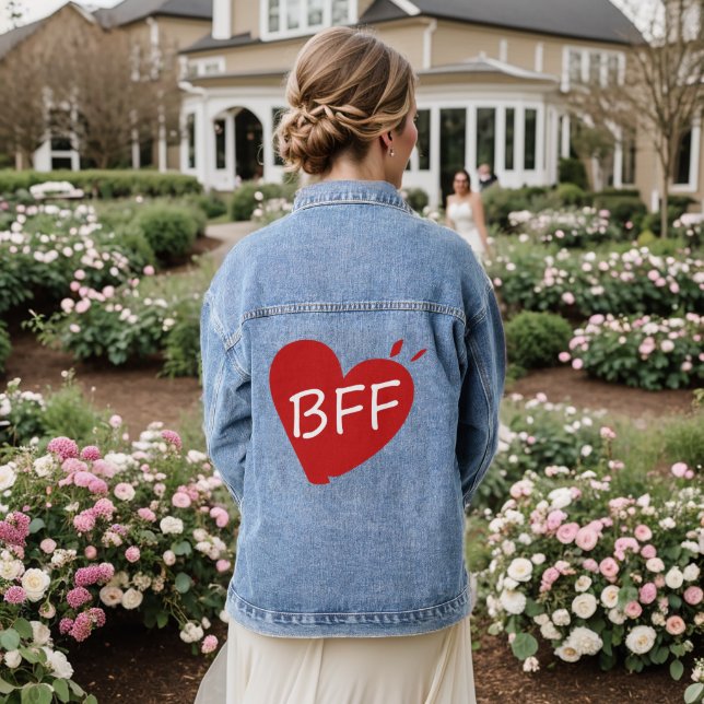 Best Friend Forever Denim Jacket – BFF Matching (Wedding Back)