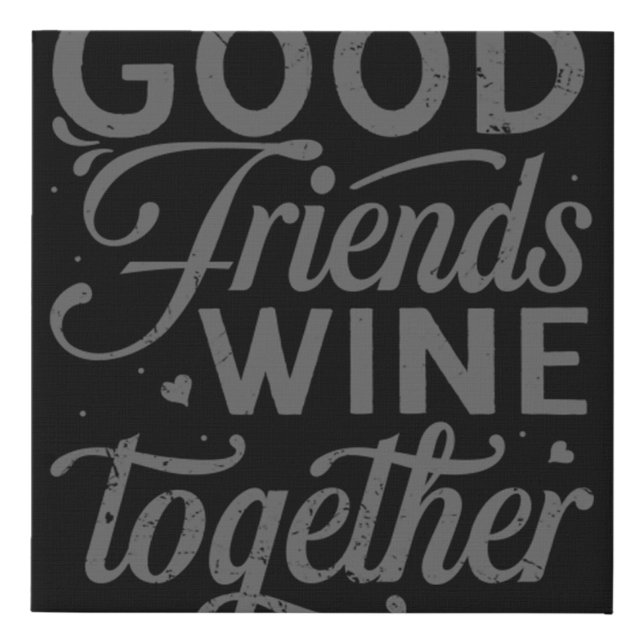 Best Friend Forever Friendship Bestie BFF Squad  C Faux Canvas Print (Front)