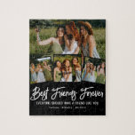 Best Friend Forever Photo Collage Jigsaw Puzzle<br><div class="desc">This modern BFF picture puzzle is an absolute must for your best friends! Showcasing a stylish black background that can be changed to any color of your choice, this unique puzzle also features four of your most precious photos with your closest friends, the sweet and meaningful friendship saying 'everyone should...</div>
