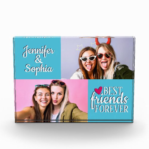 Best Friend forever two pictures template modern Photo Block