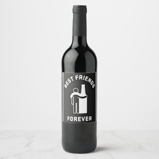Best friend forever wine label