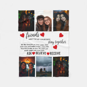 Best Friend Friendship Day Photo Fleece Blanket