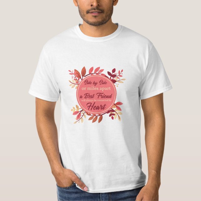 Best Friend Friendship Fall Outfit Women Side By T-Shirt (Front)