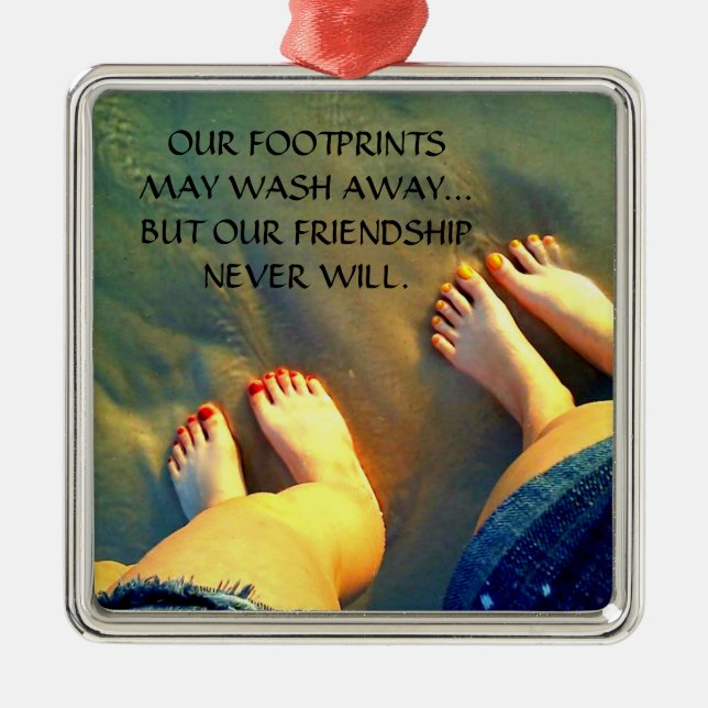Best Friend Friendship Poem Metal Ornament (Front)