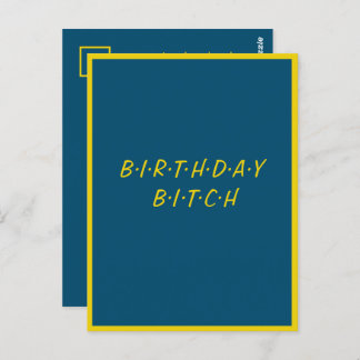 Best friend fun HAPPY BIRTHDAY simple custom Postcard