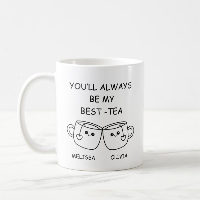 Best Friend funny, Personalized Best Friend Gift Coffee Mug (Left)