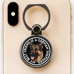 Best Friend German Shepherd Phone Ring Stand