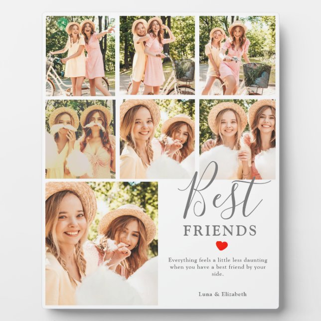 Best Friend Gift For Custom Photo Collage Plaque (Front)