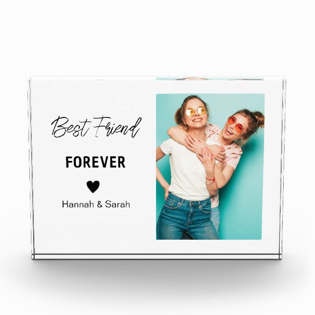 Best Friend Gift Personalized Gifts for Her Best Photo Block (Front)