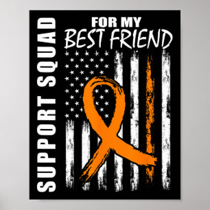 Best Friend Gifts Multiple Sclerosis Flag Support Poster