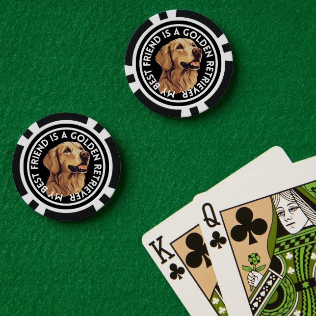 Best Friend Golden Retriever Poker Chips (Poker Table (Double))