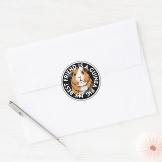 Best Friend Guinea Pig Classic Round Sticker