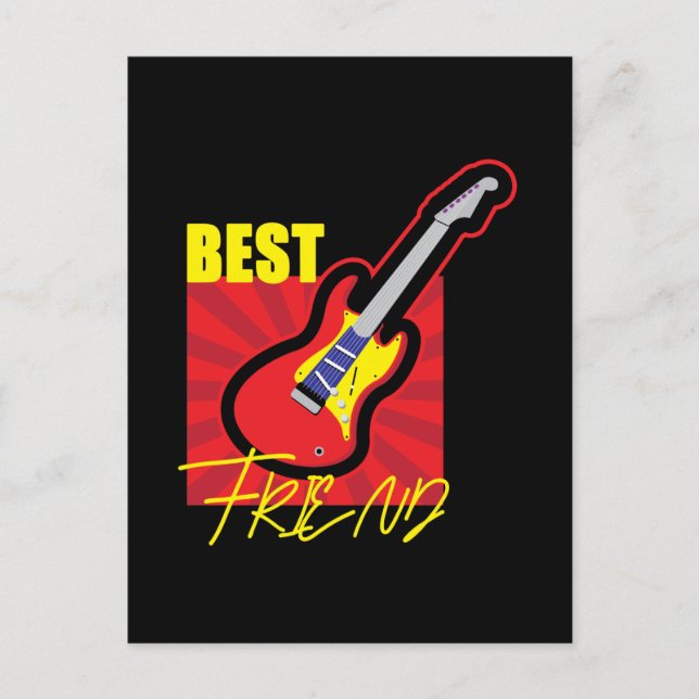 Best Friend Guitar Postcard (Front)