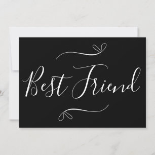 Best Friend Happy Galentine's Day Minimal Modern Holiday Card