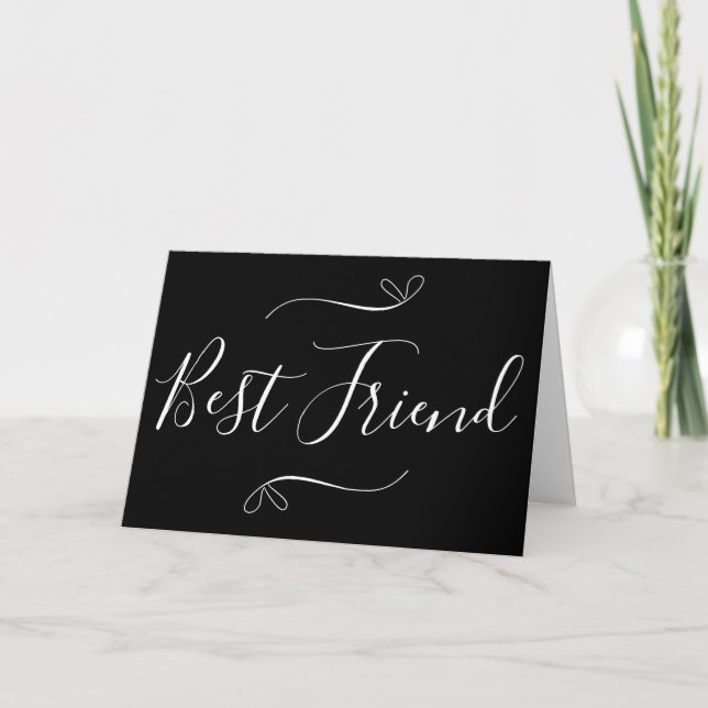 Best Friend Happy Galentine's Day Modern Minimal Holiday Card (Front)