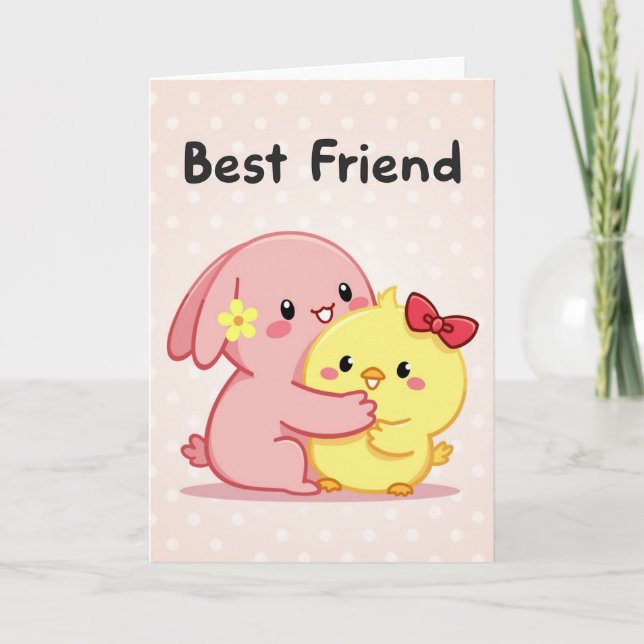 Best Friend Hugs Warm Card (Front)