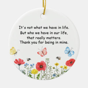 Best Friend Keepsake,Friendship Bauble, Thank you Ceramic Ornament
