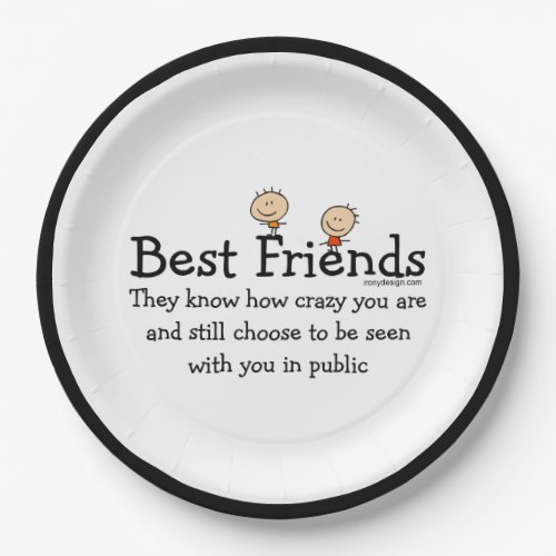 Best Friend Knows Cute Funny Paper Plates