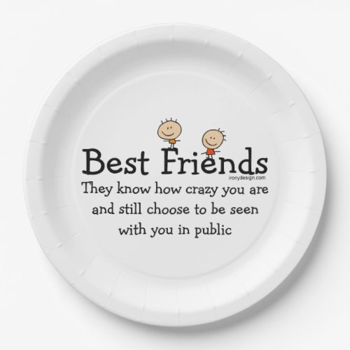 Best Friend Knows Cute Paper Plates