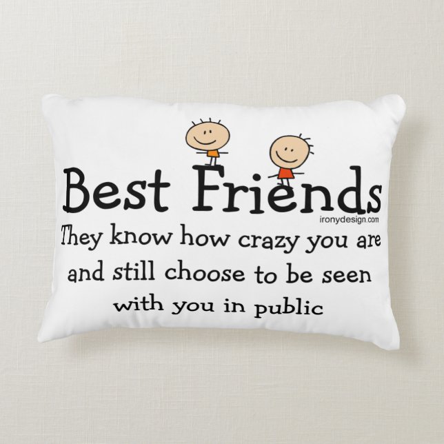 Best Friend Knows Decorative Pillow (Back)
