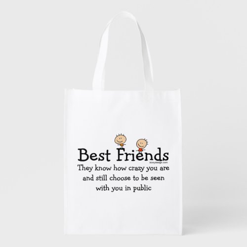 Best Friend Knows Reusable Grocery Bag