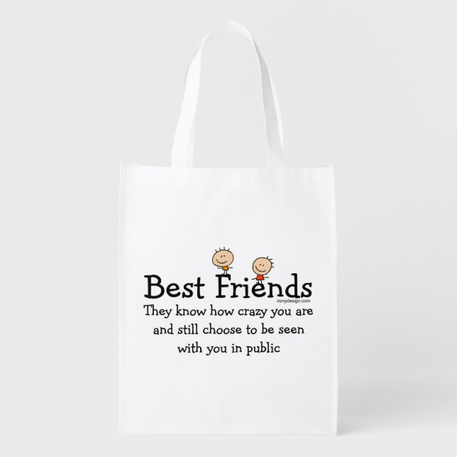 Best Friend Knows Reusable Grocery Bag (Front)