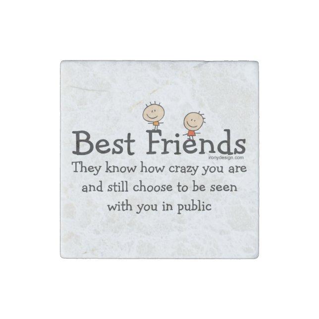 Best Friend Knows Stone Magnet (Front)
