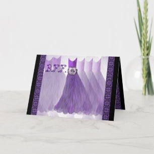 BEST FRIEND Maid of Honor Invitation VIOLET PURPLE