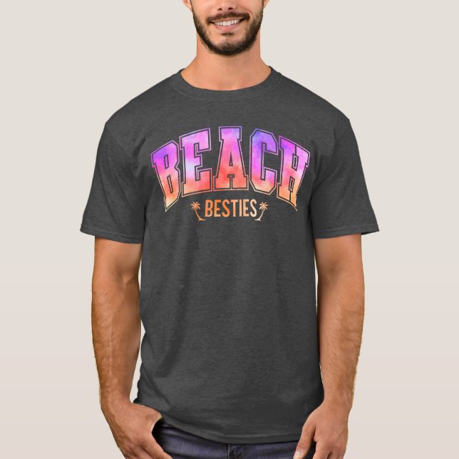 Best Friend Matching Beach Tie Dye Bestie Trip BFF T-Shirt (Front)