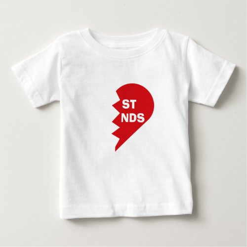 Best friend matching heart set of two baby T_Shirt