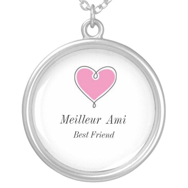 Best Friend : Meilleur  Ami Heart Necklace (Front)