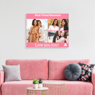 Best Friend Moments Photo Collage – Personalized Canvas Print