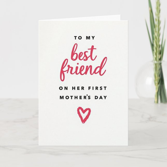 Best Friend Mothers Day Script Card (Front)