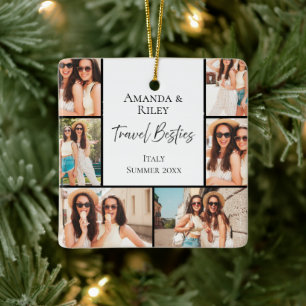 Best Friend Multi Photo Ceramic Ornament