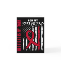 Best Friend Multiple Myeloma Awareness American Fl Card