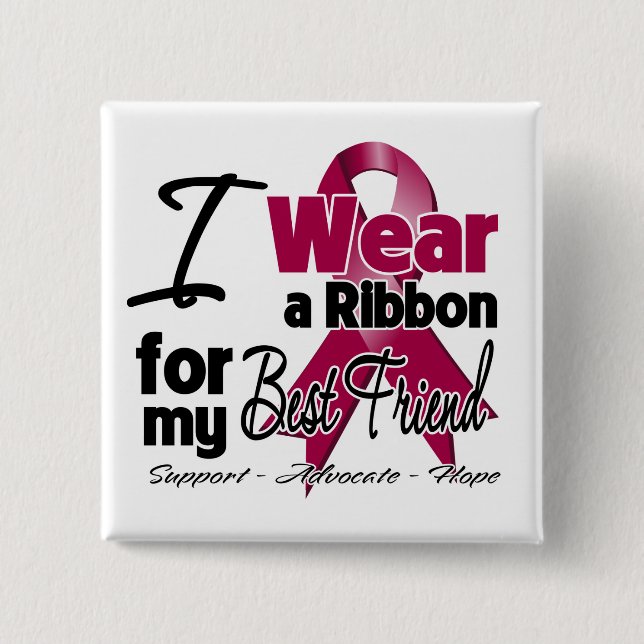 Best Friend - Multiple Myeloma Ribbon Button (Front)
