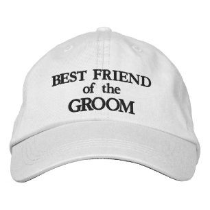 Best Friend of the Groom black custom chic wedding Embroidered Baseball Cap