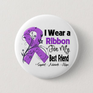 Best Friend - Pancreatic Cancer Ribbon Button