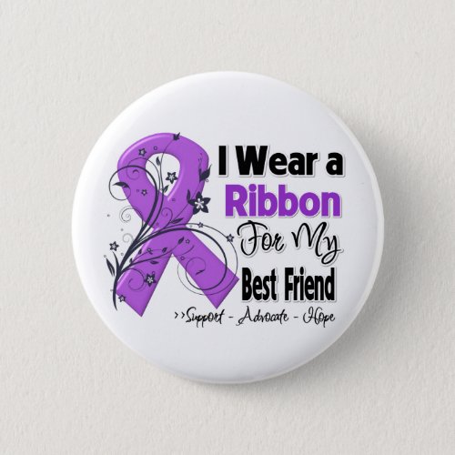 Best Friend _ Pancreatic Cancer Ribbon Button