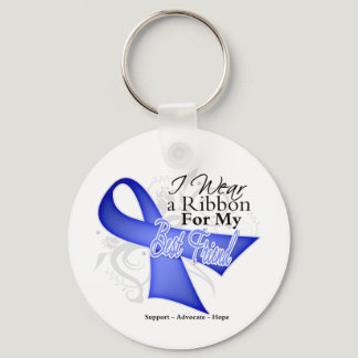Best Friend Periwinkle Ribbon - Stomach Cancer Keychain