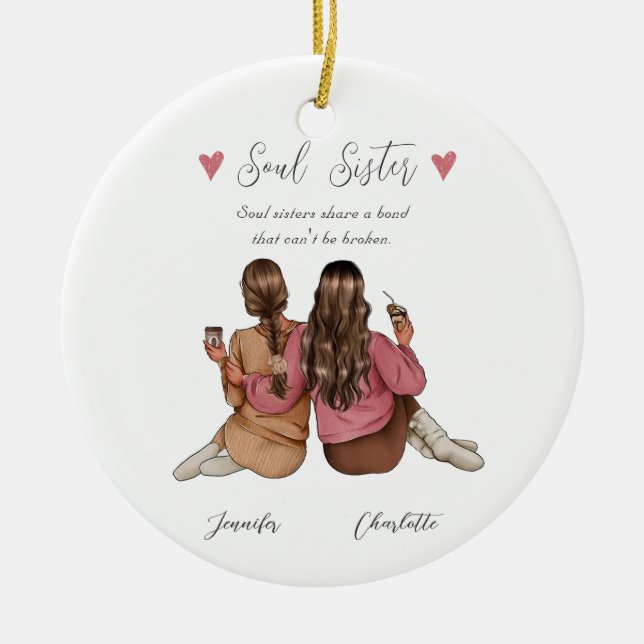 Best Friend Personalized Plaque Ceramic Ornament (Front)