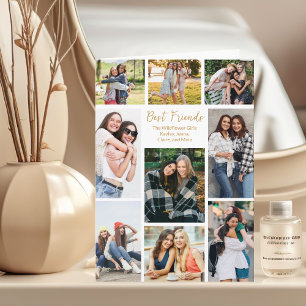 Best Friend Photo Collage Customizable Message Card