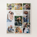 Best Friend Photo Collage Cute Personalized Jigsaw Puzzle<br><div class="desc">Chic customizable photo collage puzzle gift for your best friends in high school or college. Add 9 of your favorite friend photos and order these custom magnets for your besties as a birthday present of friendship. Nothing says friends forever like a cute personalized photograph keepsake.</div>