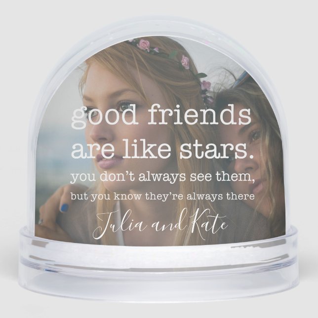 Best friend photo gift snow globe (Front)