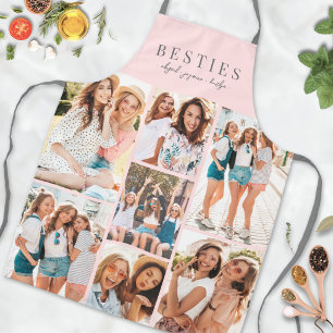 Best Friend Pink BFF Photo Collage Apron