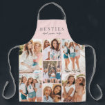 Best Friend Pink BFF Photo Collage Apron<br><div class="desc">Personalized Besties 7 Photo Collage Apron. Celebrate your friendship with this custom photo apron, perfect for cooking nights, BBQs, or just hanging out together. The design features a blush pink background for a soft and playful look. At the top, “Besties” appears in a classic serif font, with a second line...</div>