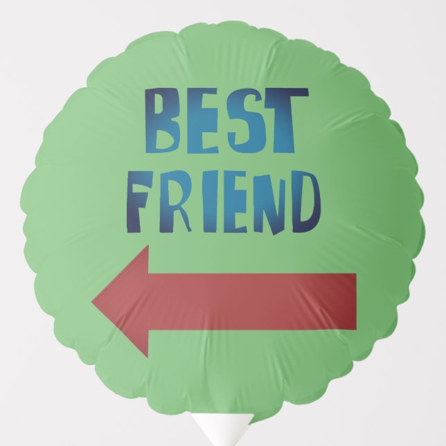 Best Friend Pointing Red Arrow Balloon (Front)
